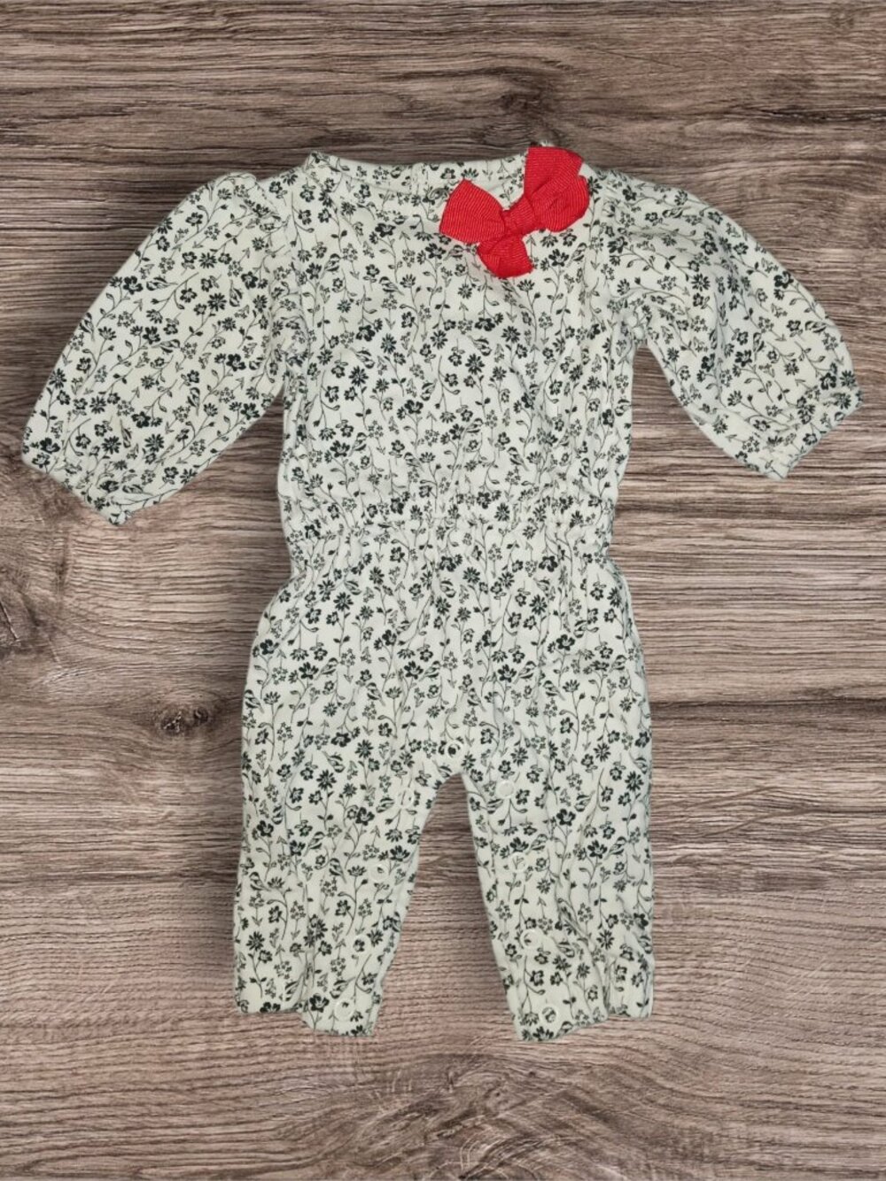 Carter's Just One You Newborn NB Floral Romper Red Bow One Piece Outfit